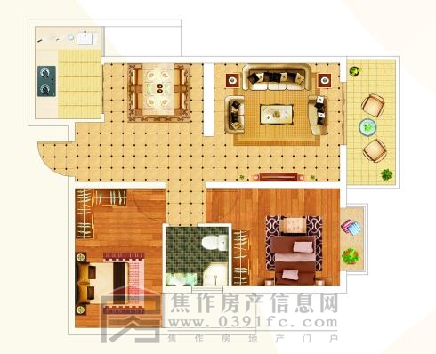 逸景雅居B2兩室兩廳一廚一衛(wèi)81.92㎡