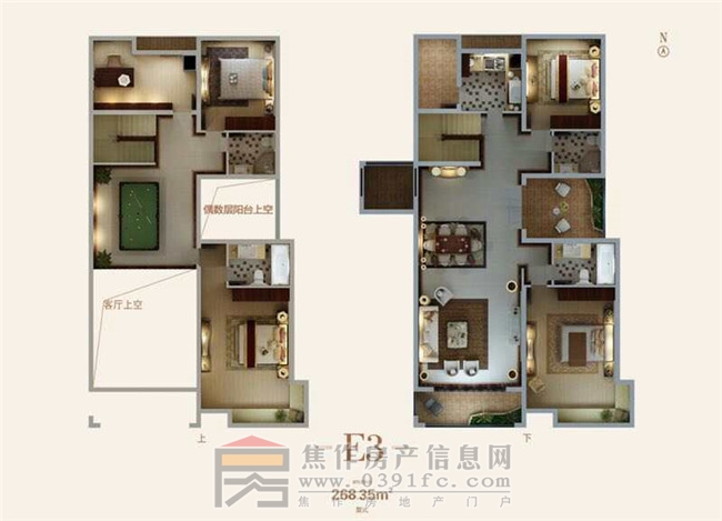 遠(yuǎn)大·未來城E3復(fù)式 268.35㎡