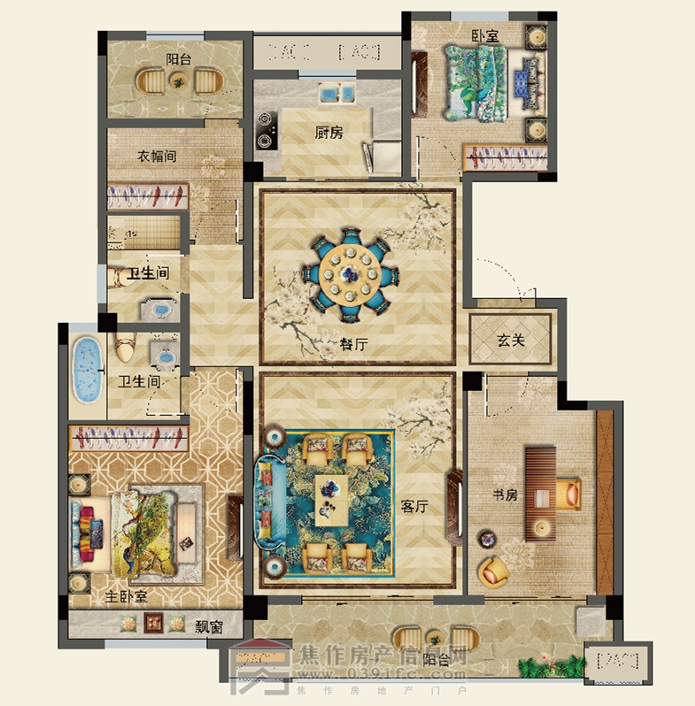 中梁·首府4室2廳2衛(wèi)142㎡