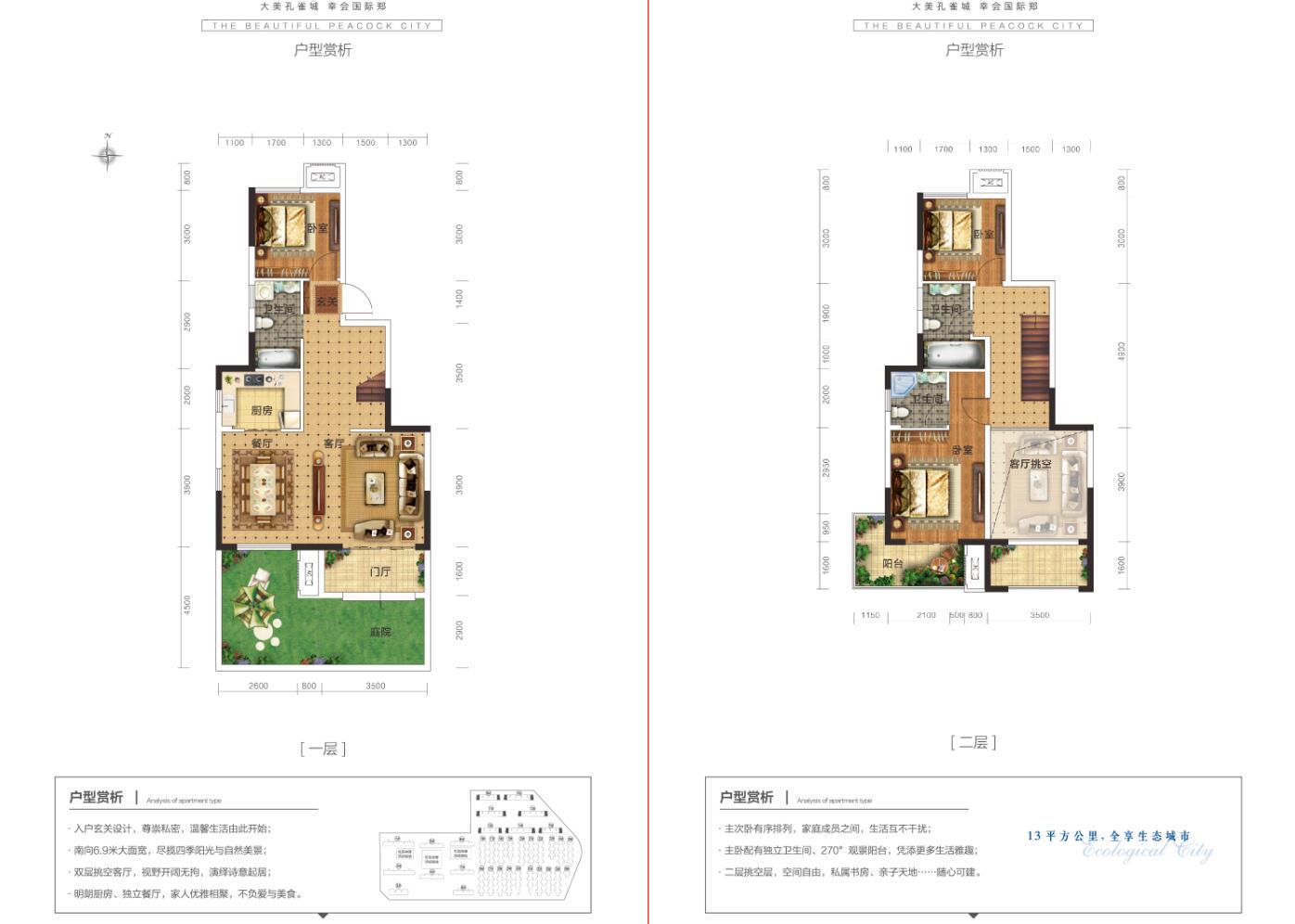 孔雀城戶型:3室(B)
