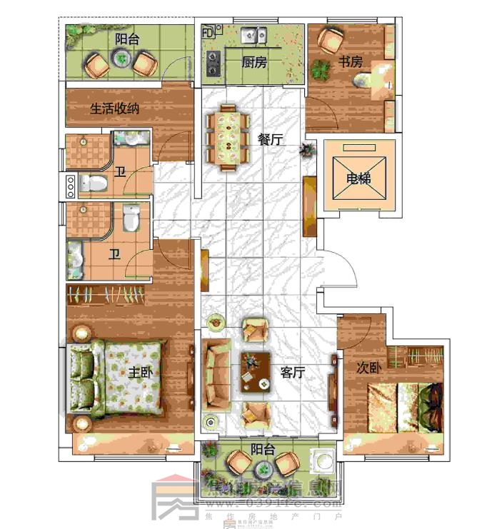 翡翠灣  悅灣（YJ125）129-136㎡，四室兩廳兩衛(wèi)