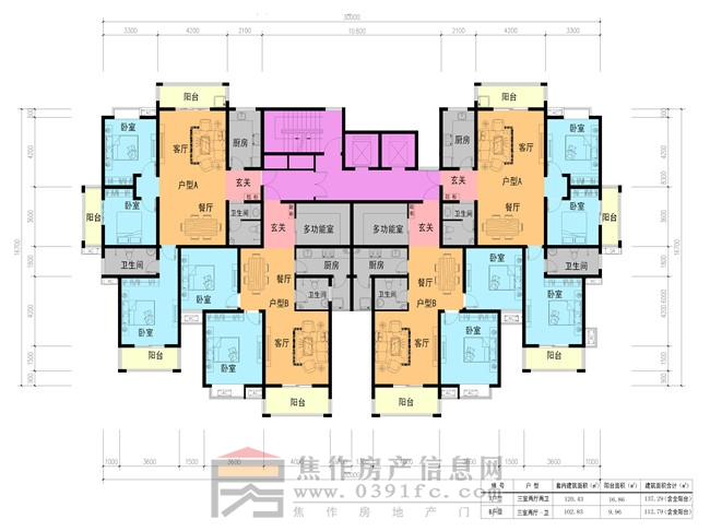 鴻城花園戶型圖