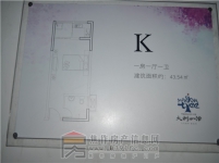 華融國(guó)際K戶(hù)型43.54平米一室一廳一衛(wèi)
